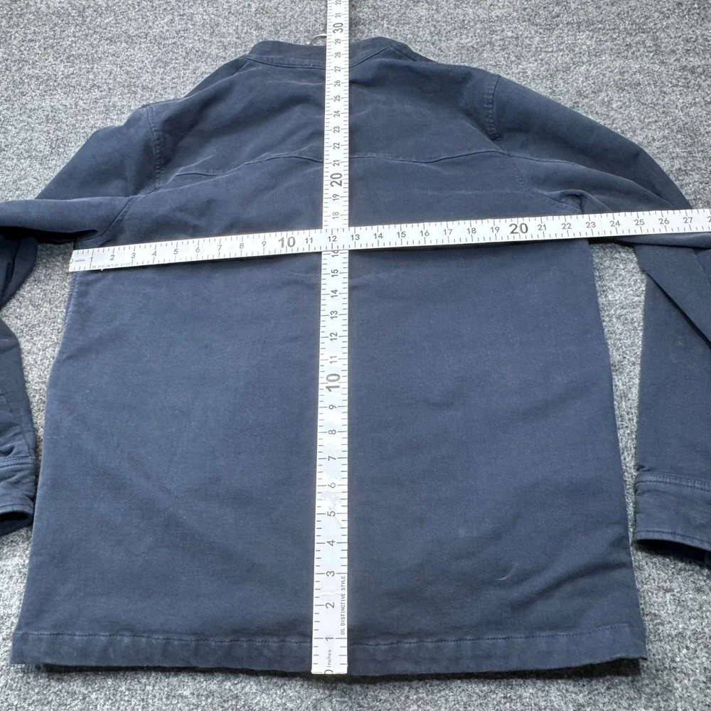 Travis Mathew Jacket Men Large Blue Full Zip Snap Fleece Lined Utility Barn Coat